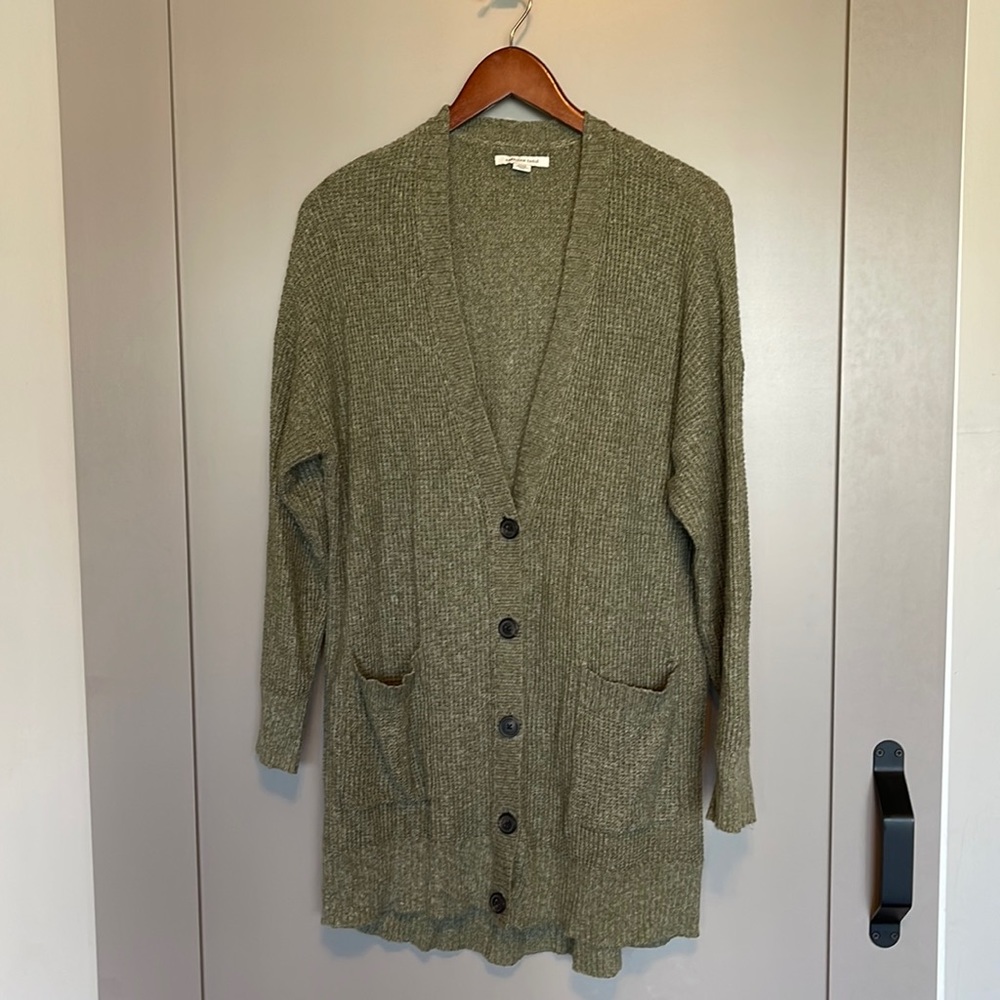 Green American Eagles Button Up Cardigan Size Medium